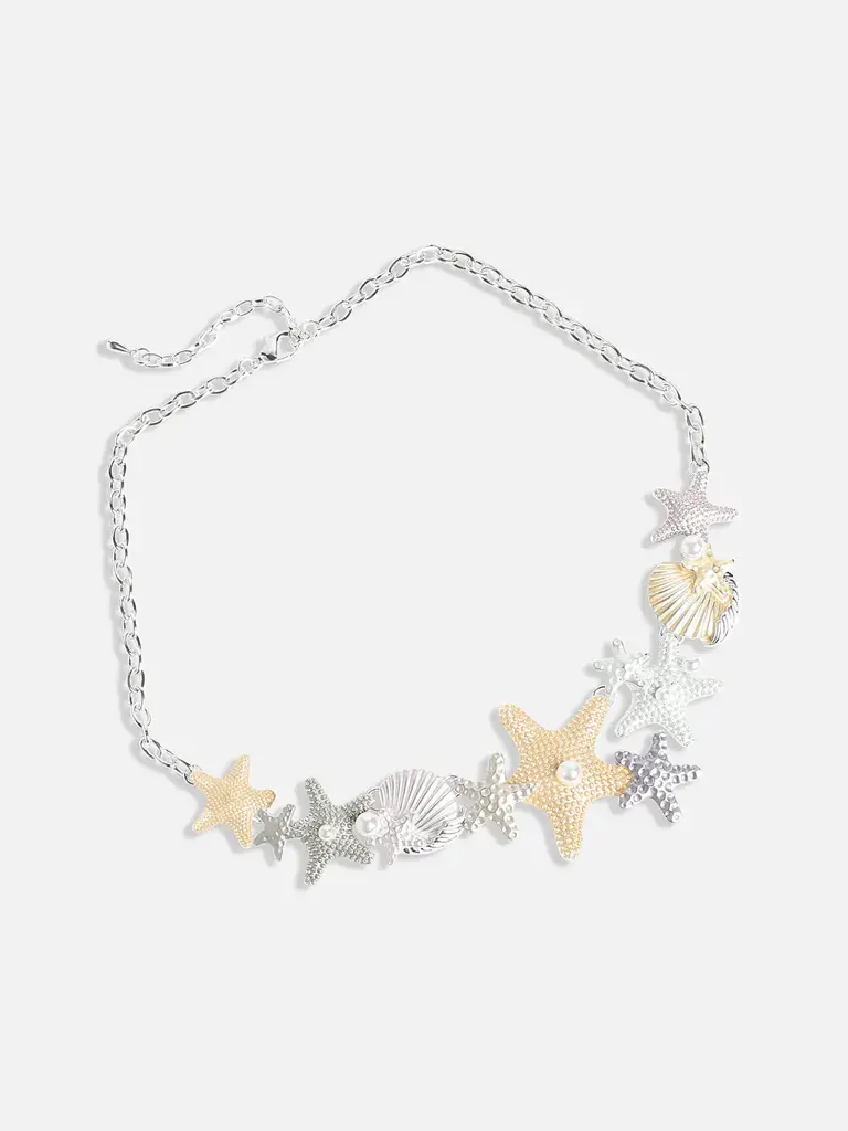 Women'S Metallic Starfish Necklace : SOHINC9903