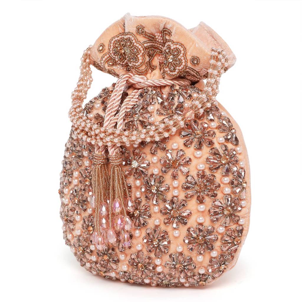 Potli Bags For Women Evening Bag Clutch Ethnic Bride Purse With Drawstring (P51Pch) : P51PCH