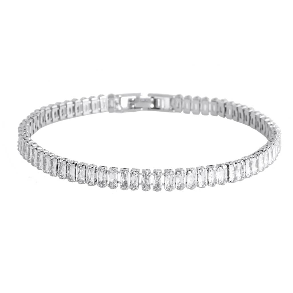 Sparkling Elegance Eternal Crystal American Diamond Tennis Bracelet : 8905124552607