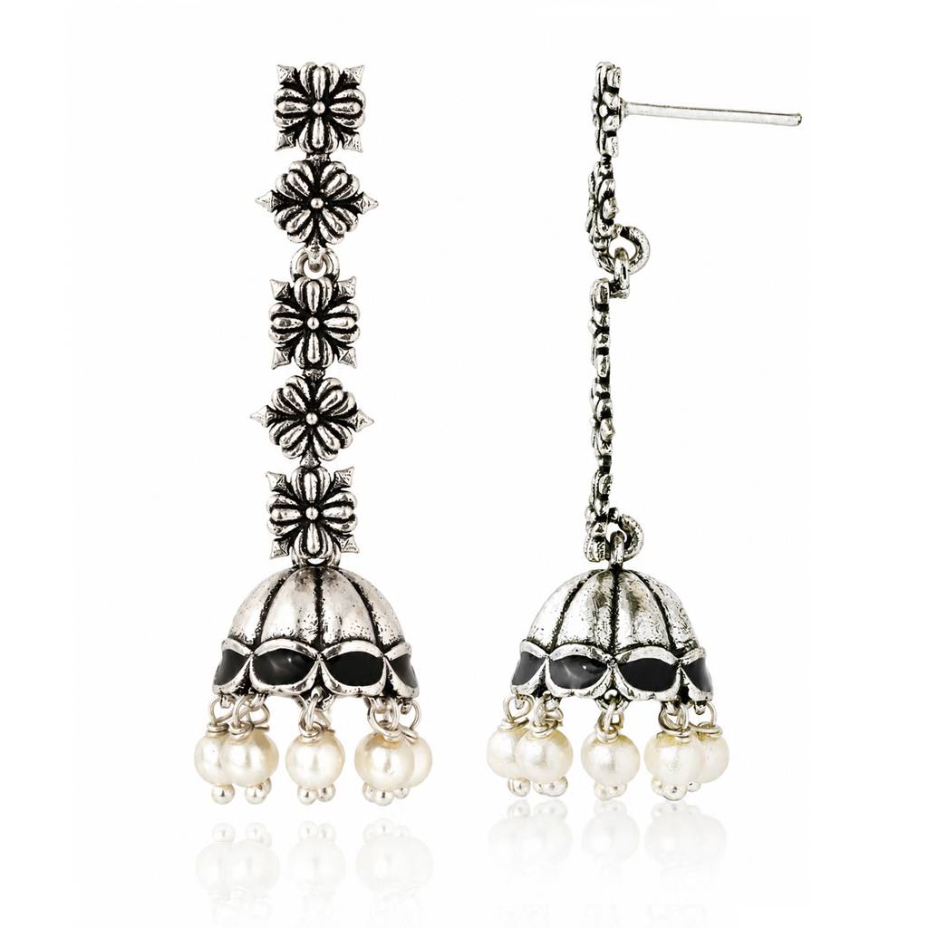 Chandtara Tribal Drop Jhumka Earrings : 8905124584325