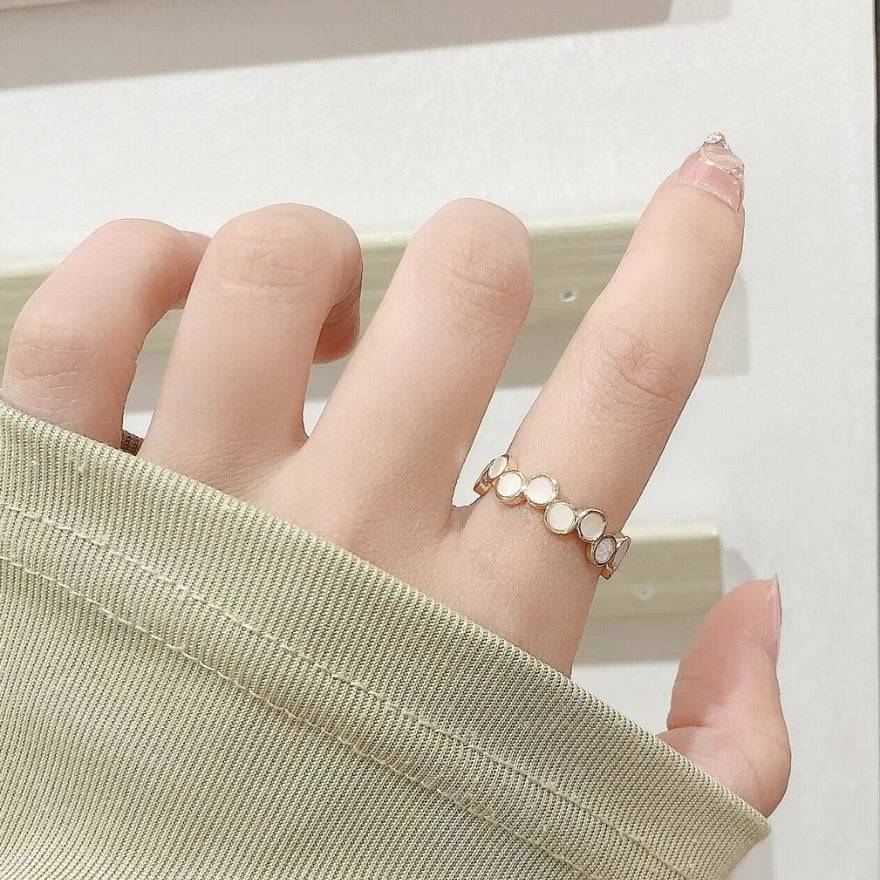 Halo Peachy Opal Gold Ring : RS13538-G