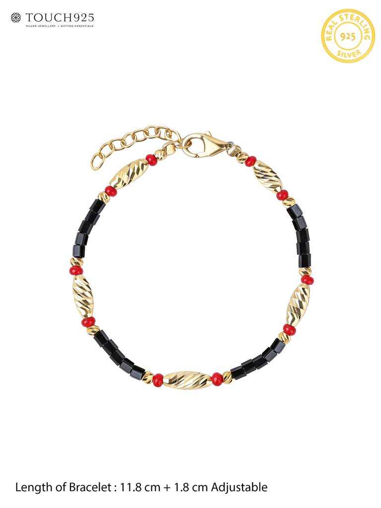 Silver Black & Red Kids Jewellery : EKDG5