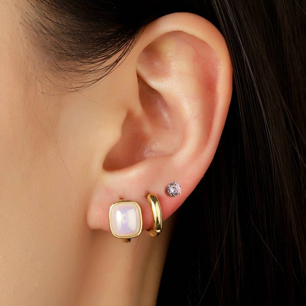 Set Of 3 Keshi Pearl Earrings : EC33987-G