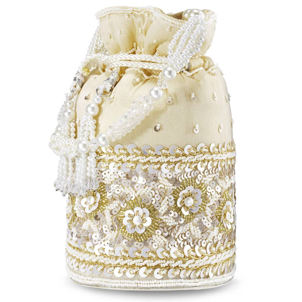 Potli Bags For Women Evening Bag Clutch Ethnic Bride Purse With Drawstring(P46G) : P46G
