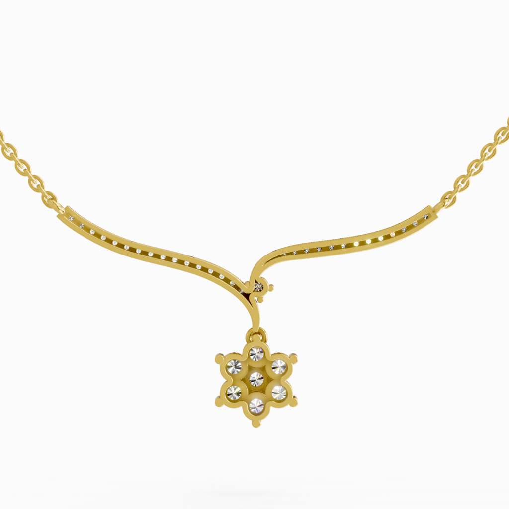 Lab Grown Diamond 1.15 Carat Star Lit Pendant Pendants14K : SPN19587-NK-14KY-115CT