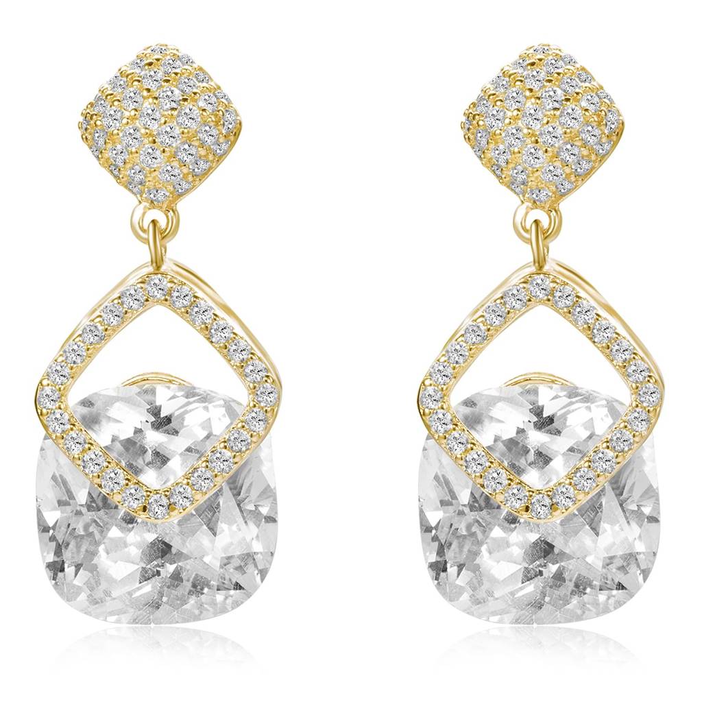 Cubic Zirconia & Crystals Studded Fancy Drop Earring Gift For Women & Girls : PF68E345G