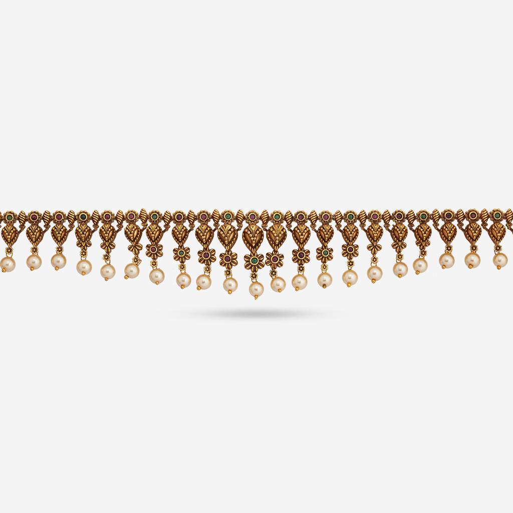 Ruby-Green Gold - Plated Bridal Antique Belt - 456872 : 456872