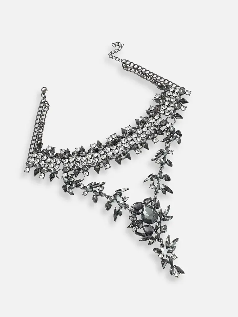 Melantha- Party Designer Stone Statement Necklace For Women : SOHNCK4305