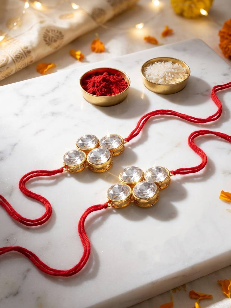 Traditional Rakhi For Bhaiya/Bhabhi Red Thread Rakshabandhan Rakhie (Pack Of 2) / Rakhee Rakshasutra : 198-L1R1-19-W-2-2026