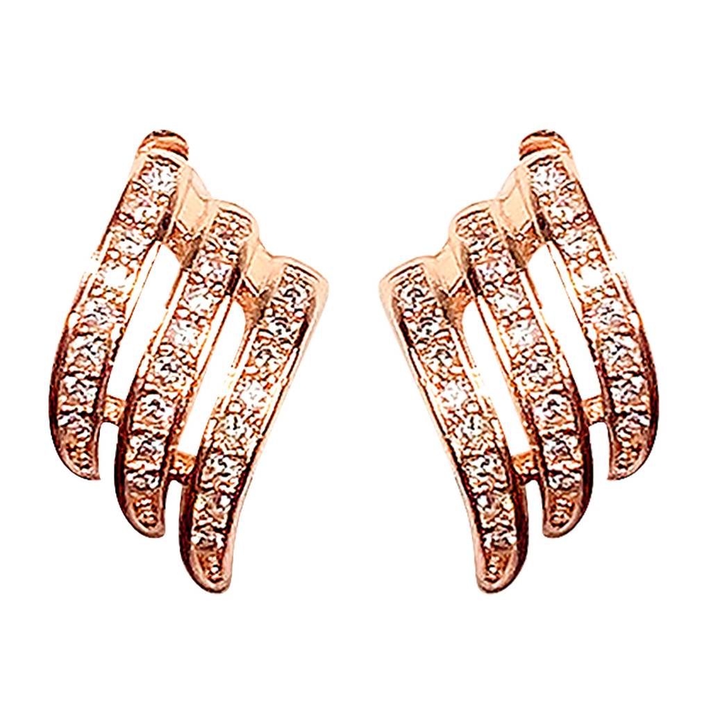 Peora Silver Plated Cubic Zirconia Studded Stud Earrings Stylish Fancy Jewellery For Women & Girls : PX8E95