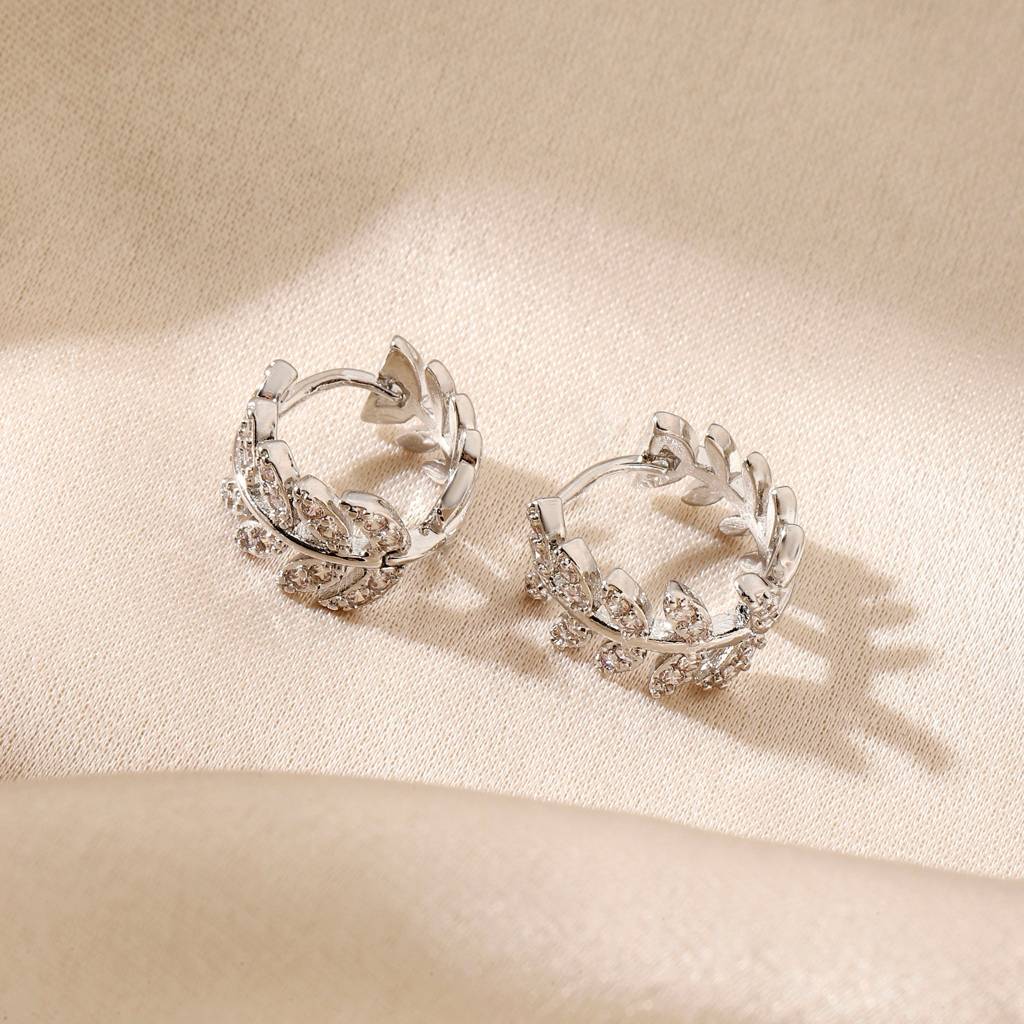 Anwen Floral Crystal Earring : ES13972-S