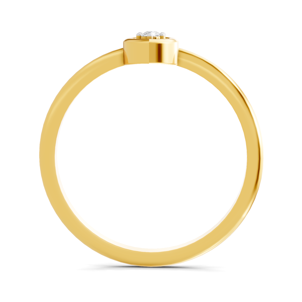 Lab Grown Diamond 0.03Ct 925 Sterling Silver Gold Plated Marquise Two Ring : SQR14670-RG-925S-003CT_5