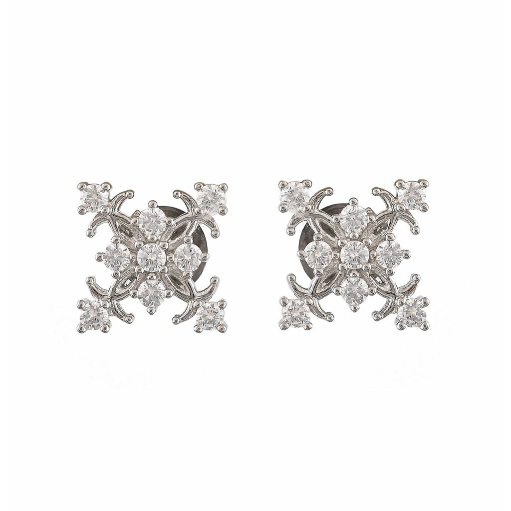 Valentine'S Day Sterling Silver Renaissance Floral Stud : 8905124516821