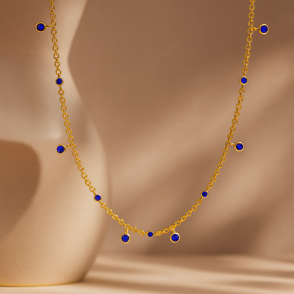 Sapphire Drop Necklace : PEN_SAPPHDR_S_3008