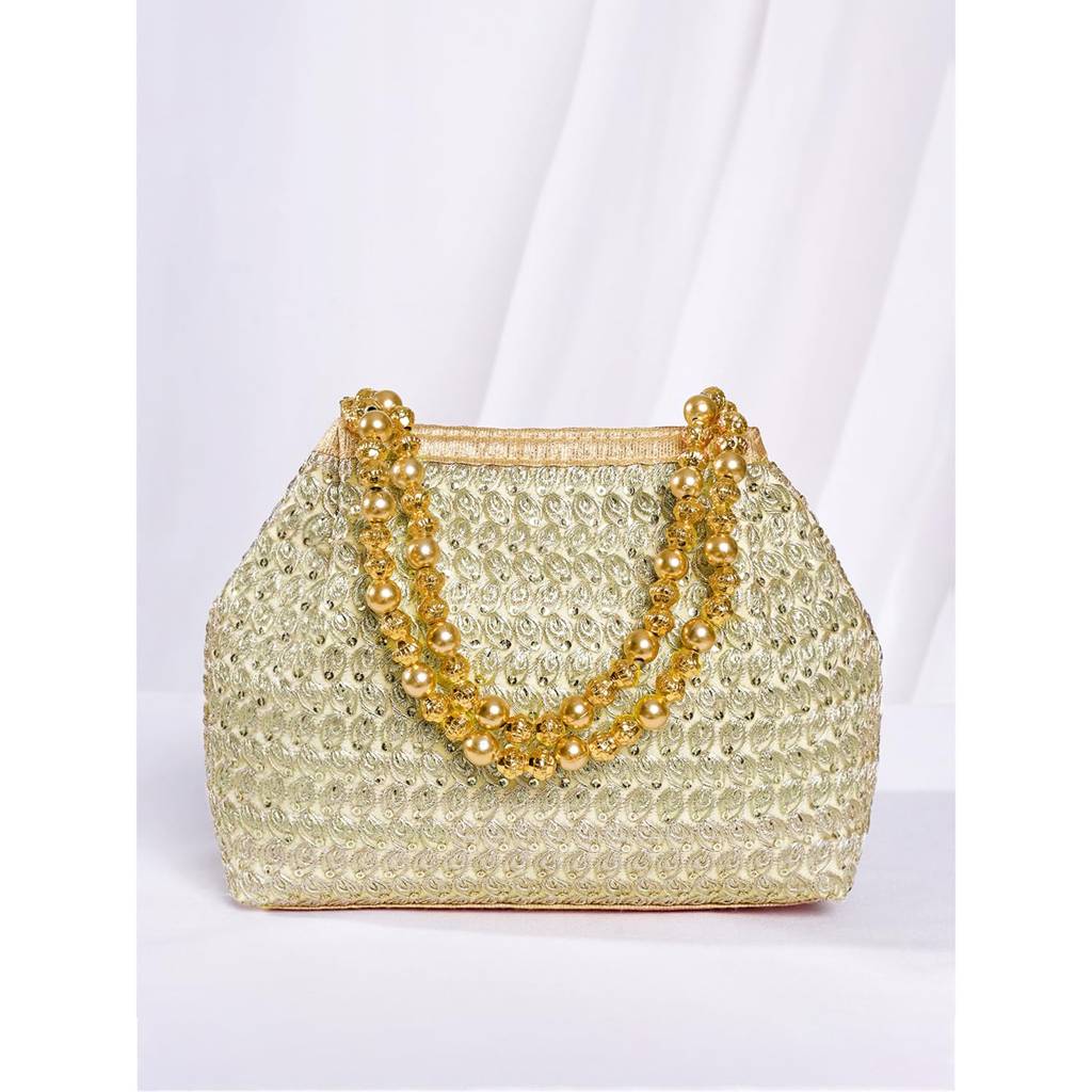 Potli Embroidered - Purse For Women Handmade Stylish Handbag Fashion Bridal Bag : P65G-F-3