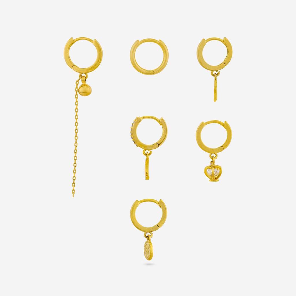 White Gold - Plated Casual Wear Trendy Zircon Earring - 460228 : 460228