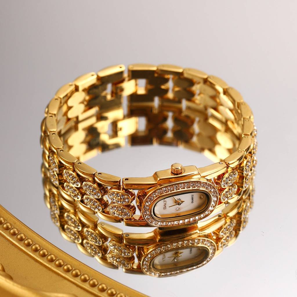 Mother Of Pearl Quartz Watch For Women : WT-S-0016-G-WH