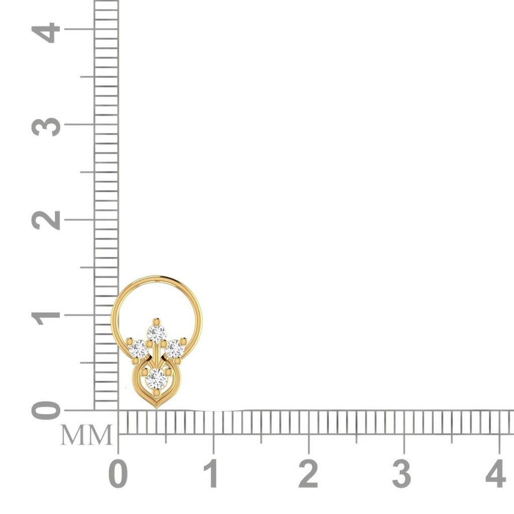 Avsar 9K Bis Hallmarked | Nosepin For Women/Girls |  Avno254 : AVNO254YC