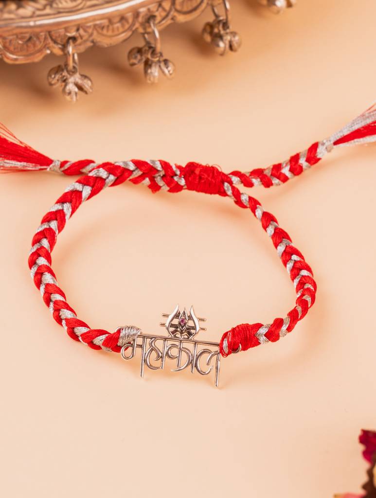 925 Sterling Silver Mahakal Rakhi : SILRAK057