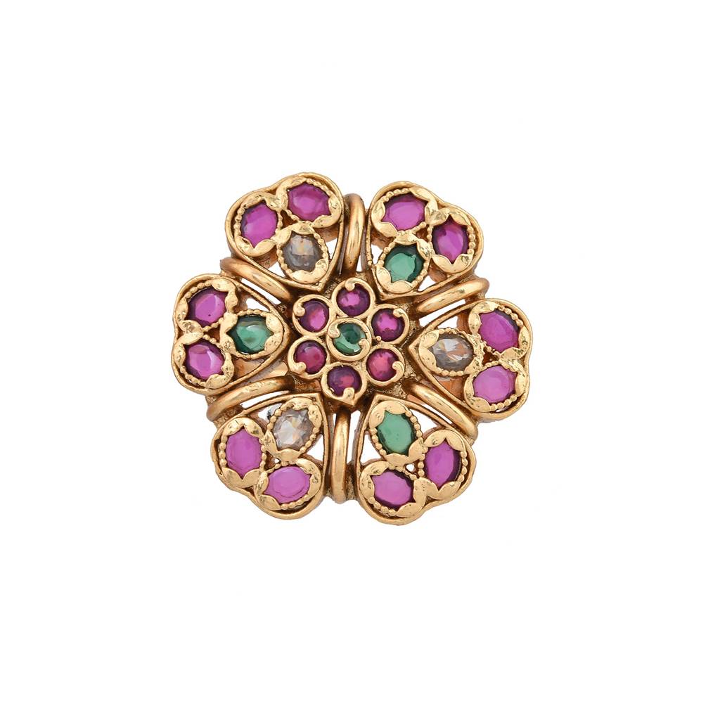 Gold Opulence Padma Temple Ring : 8905124543117