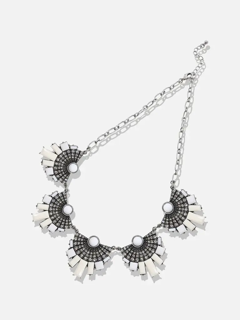 Caprice-White Artificial Stones Necklace : SOHNCK3626