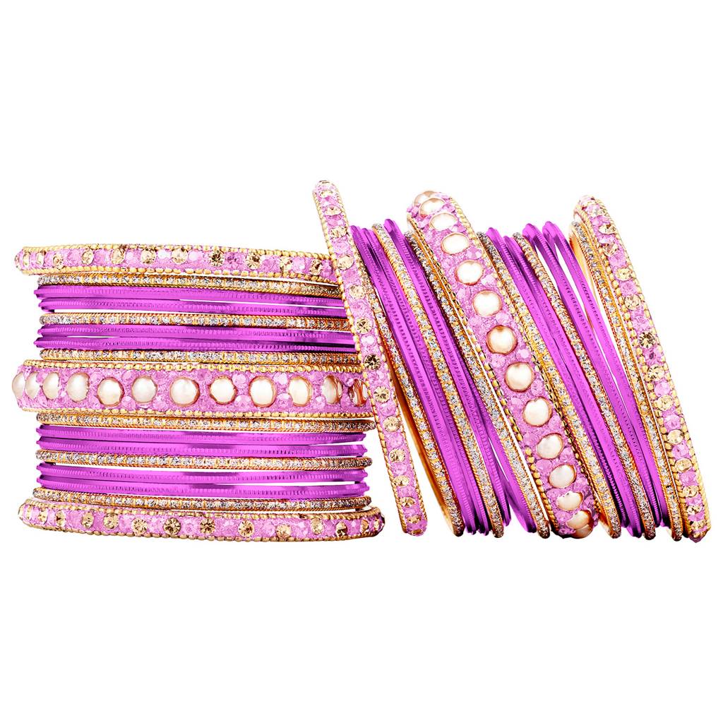 Metal Chuda Bangle Set For Women Wedding Bridal Indian Traditional Ethnic Jewellery : PF51B42PK