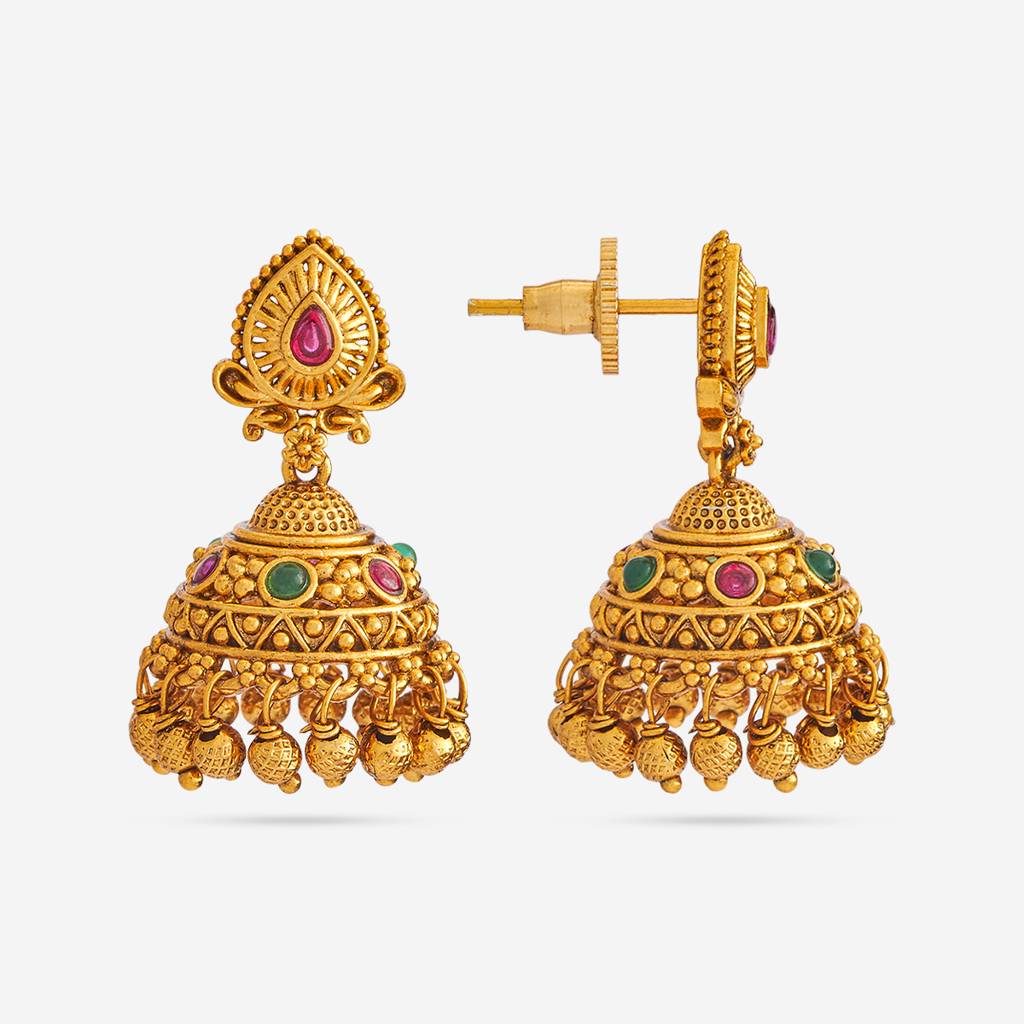 Gold - Plated Festive Antique Earring - 445959 : 445959
