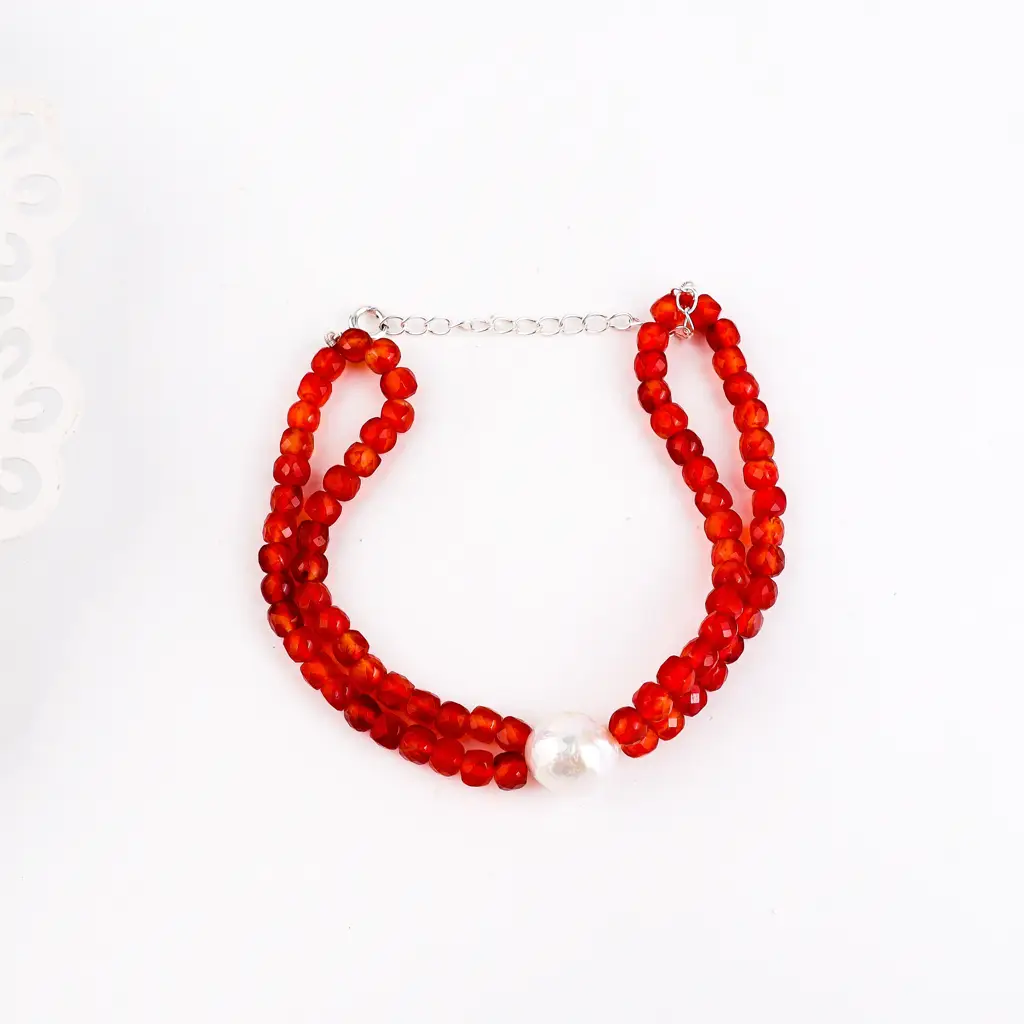 Carnelian & Pearl Bracelet : 91381143