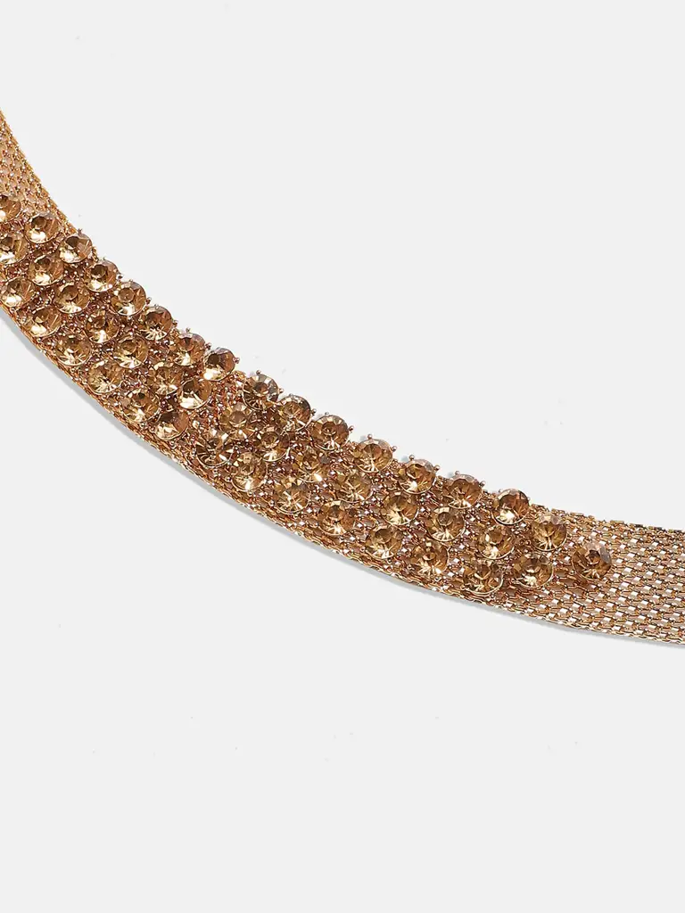 Zeenat-Women'S Gold Crystal Choker Necklace : SOHINC9866