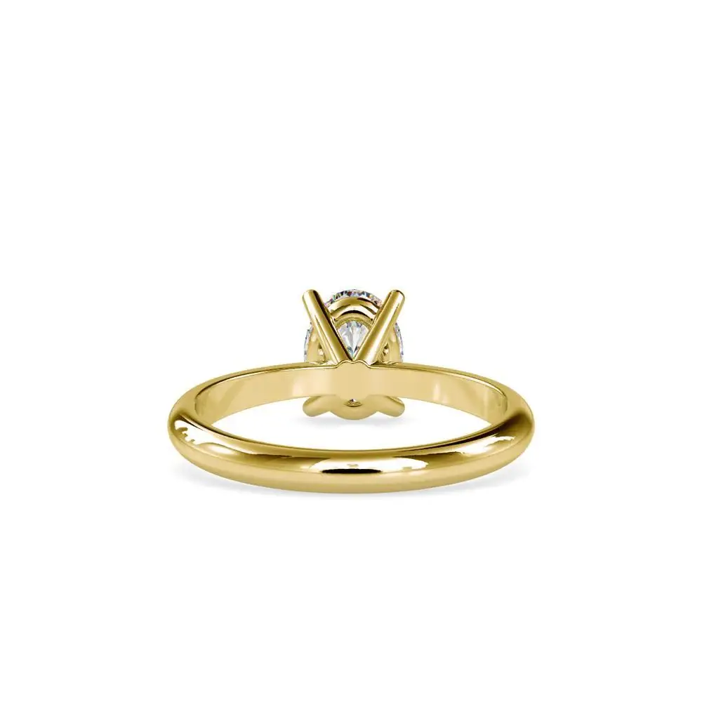 1 Carat Majestic Oval Solitaire Ring : 09kRoseZNR58F10
