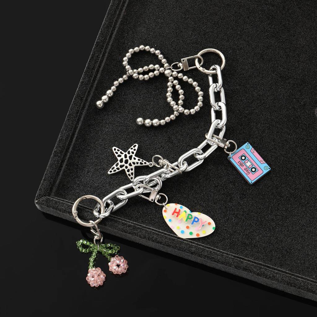 Multipendant Chunky Silver Bag Charm & Accessories : C-BG-0019-S