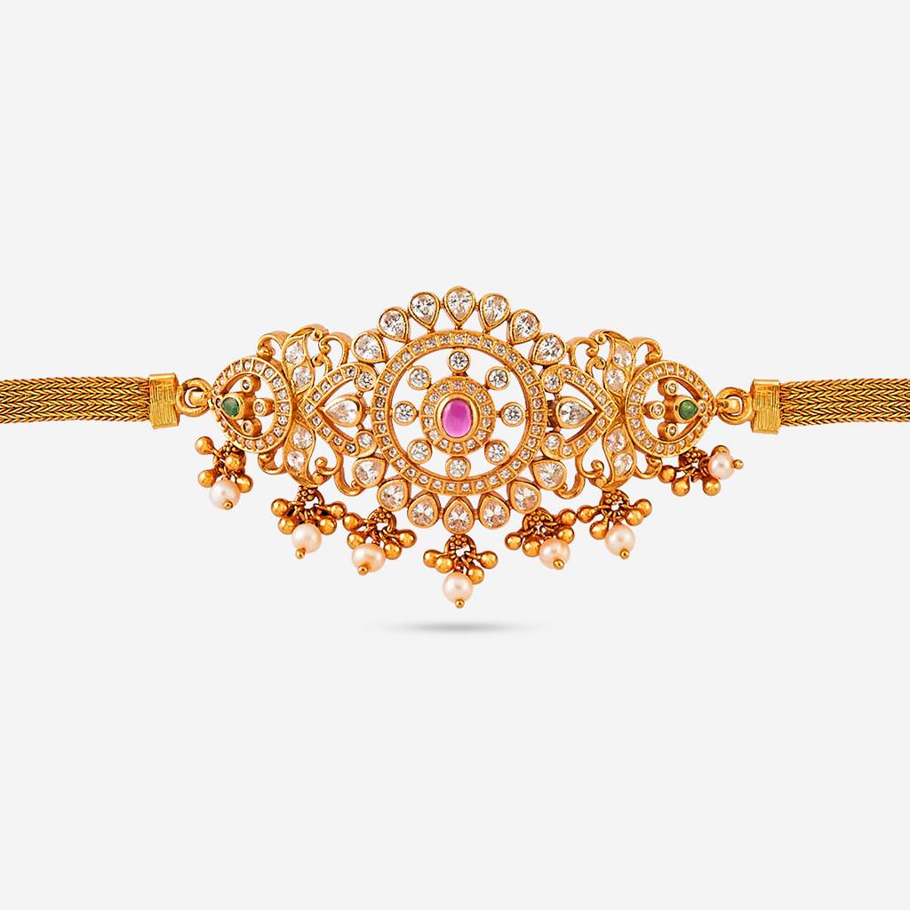 Ruby-Green Gold - Plated Bridesmaid Temple Bajuband - 452123 : 452123