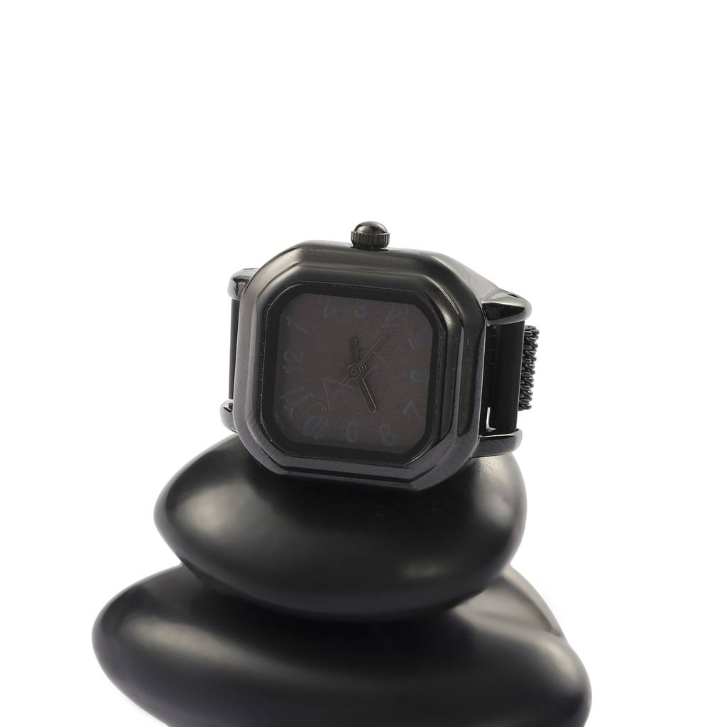 Midnight Melt Watch Ring For Men - Black : WTR-S-0049-BK-BK-ALPHA-1