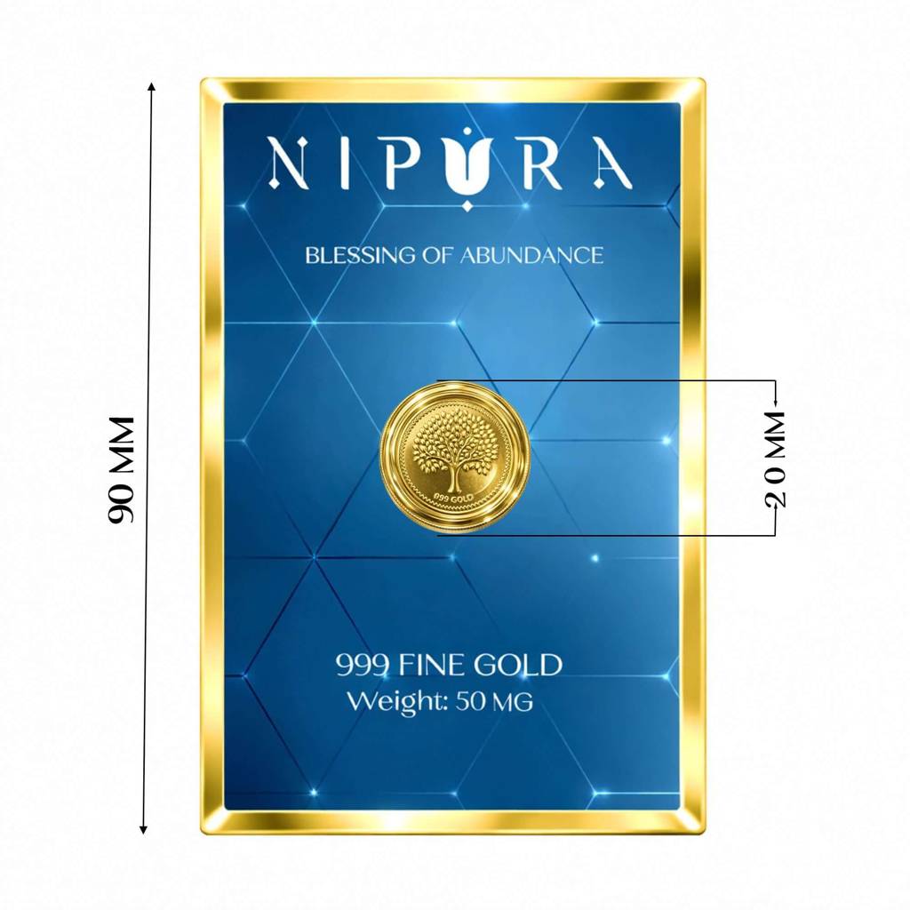 24Kt 999 Pure Gold Coin Tree Of Life | 50Mg : NGCB01026001
