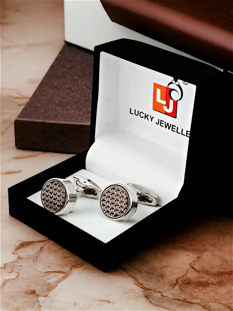 Men - Jewellery Sleeve Button Cuff Shirt Button, Blazer Cufflinks Pair Set For Men : 290-CHC4-1072-S