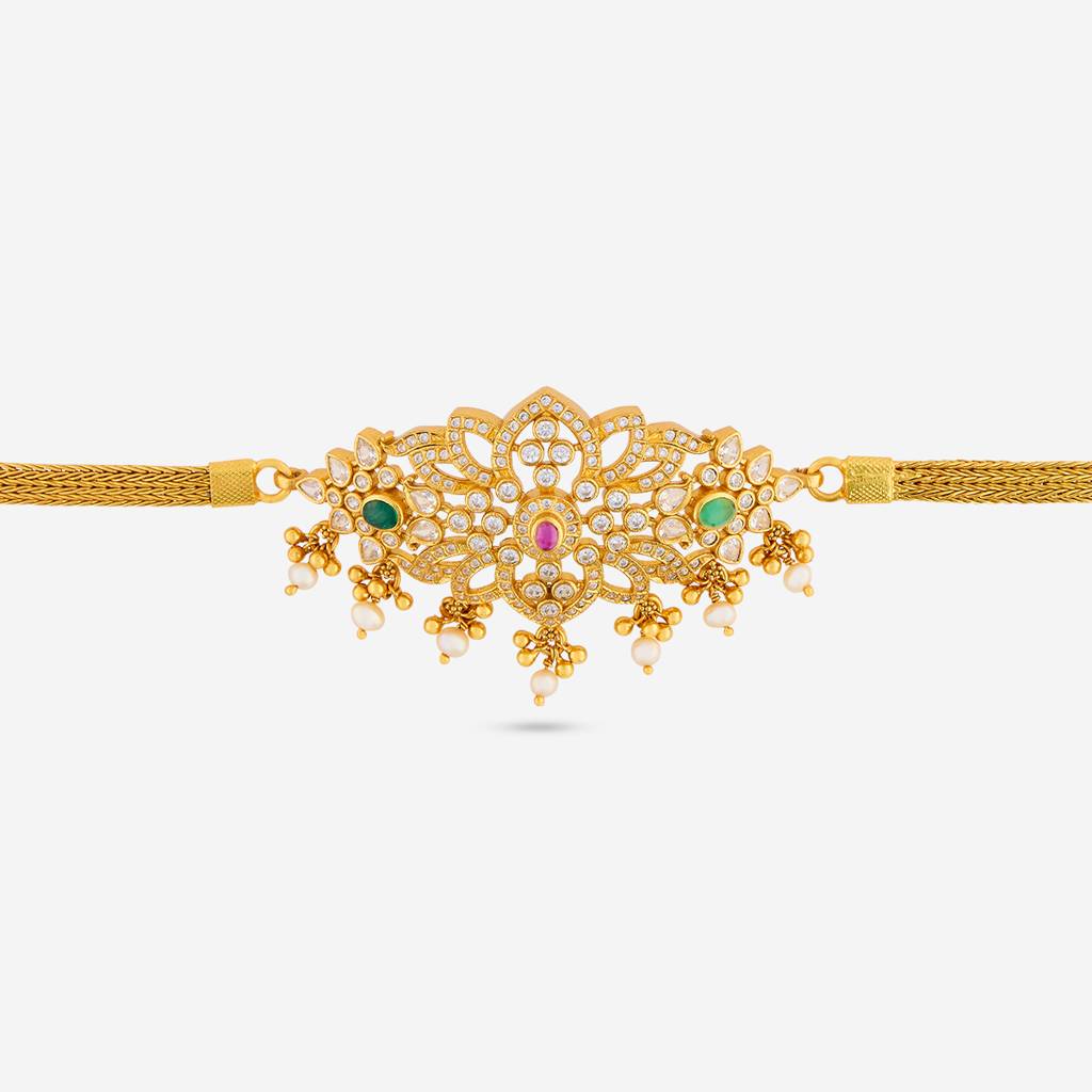 Ruby-Green Gold - Plated Bridesmaid Temple Bajuband - 448001 : 448001