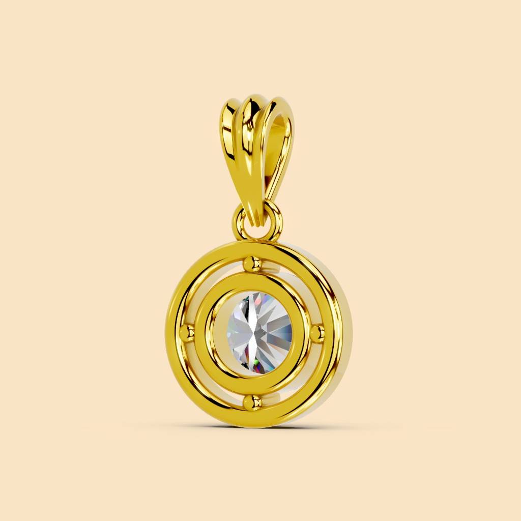 22K Gold Vermeil |Lumi Pendant (Without Chain)| Pure 925 Sterling Silver With The Thickest Gold Layer : TSPN-LUM-22K-13032
