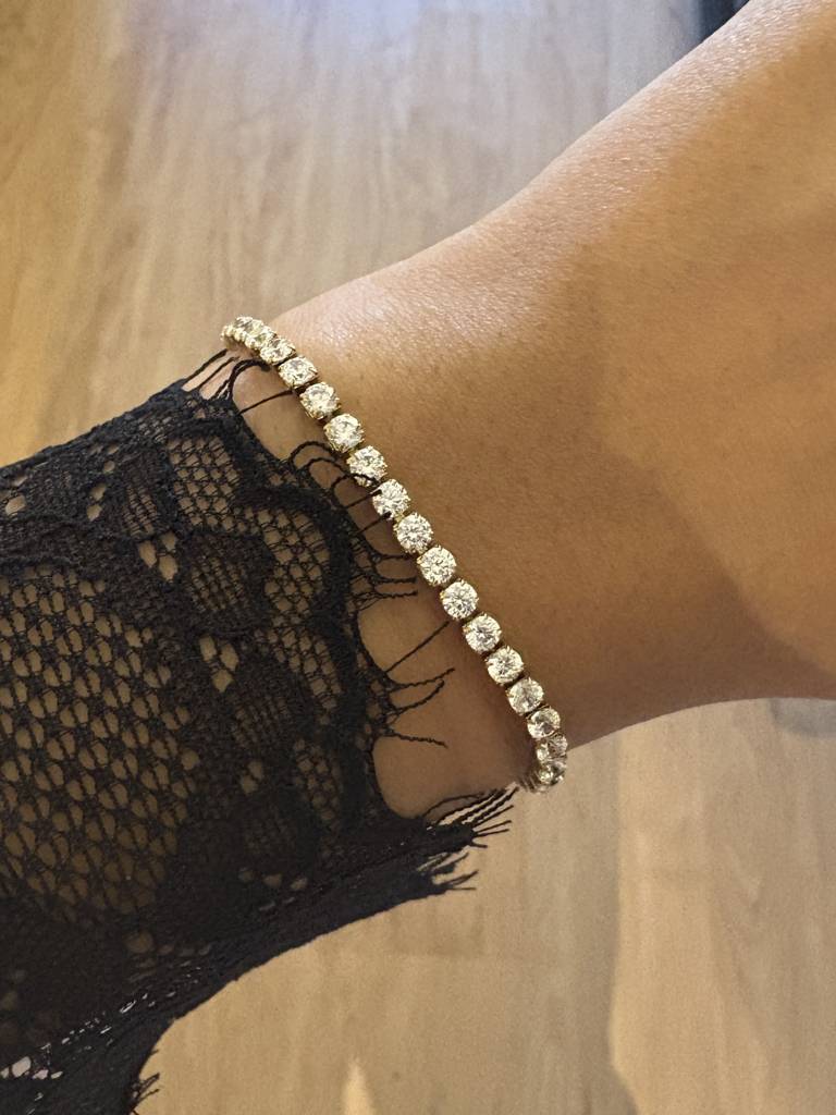 Peno Diamond Tennis Bracelet - Waterproof, 18K Gold Plated : SS_BRACELET_PENO_TENNIS