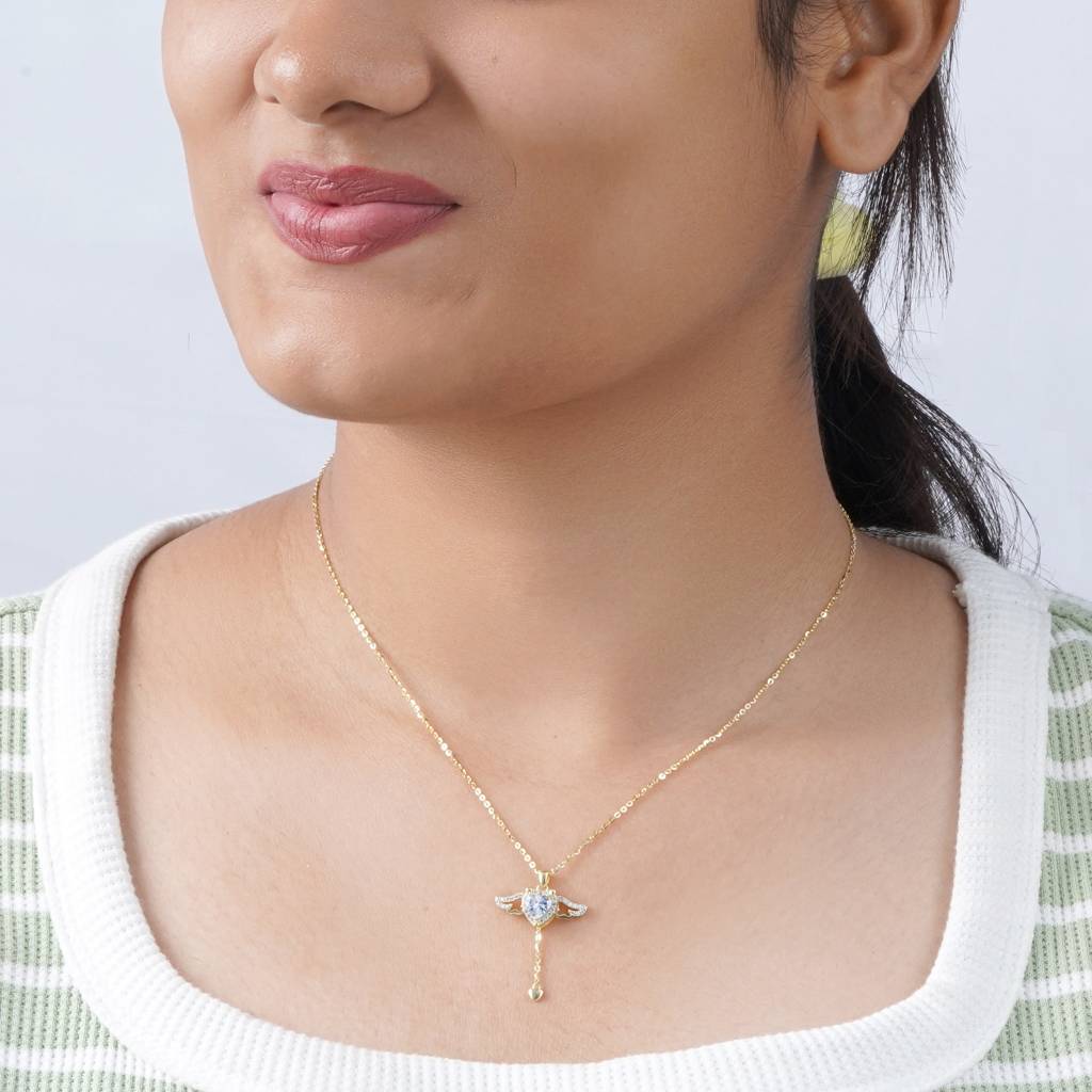 Celestial Crossroads Pendant – Silver & Gold Harmony : TRPRDJ0110Gold