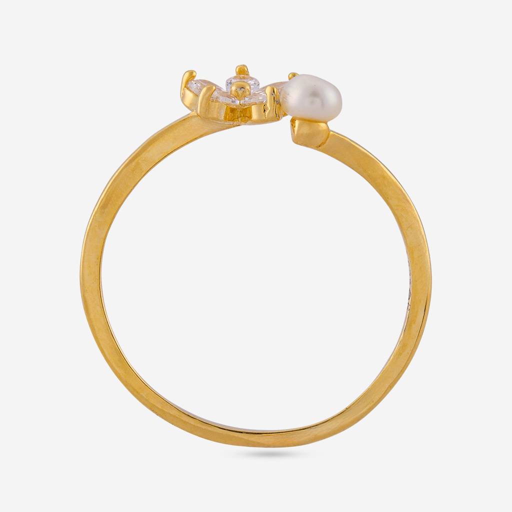Pearl - Office Wear Silver Finger Ring - 473453 : 473453