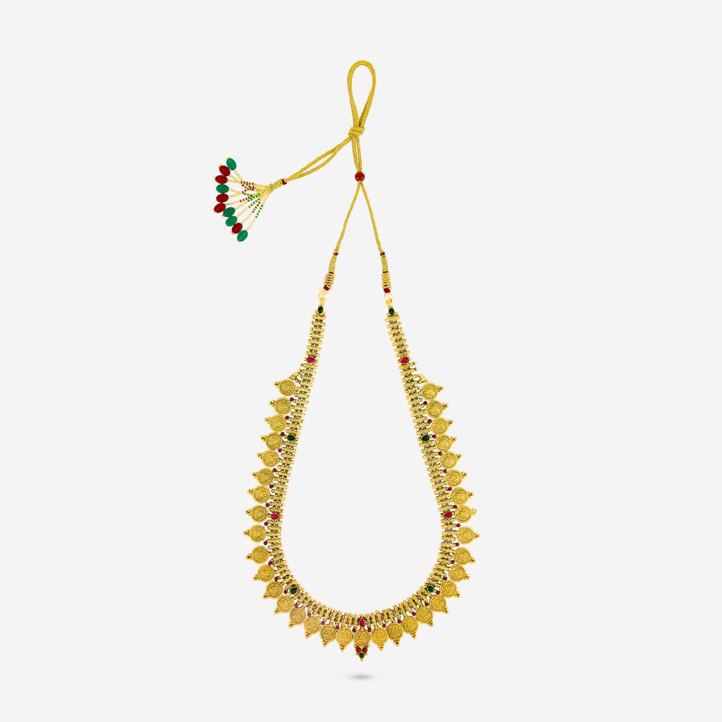 Ruby-Green Gold - Plated Bridesmaid Temple Necklace - 452259 : 452259