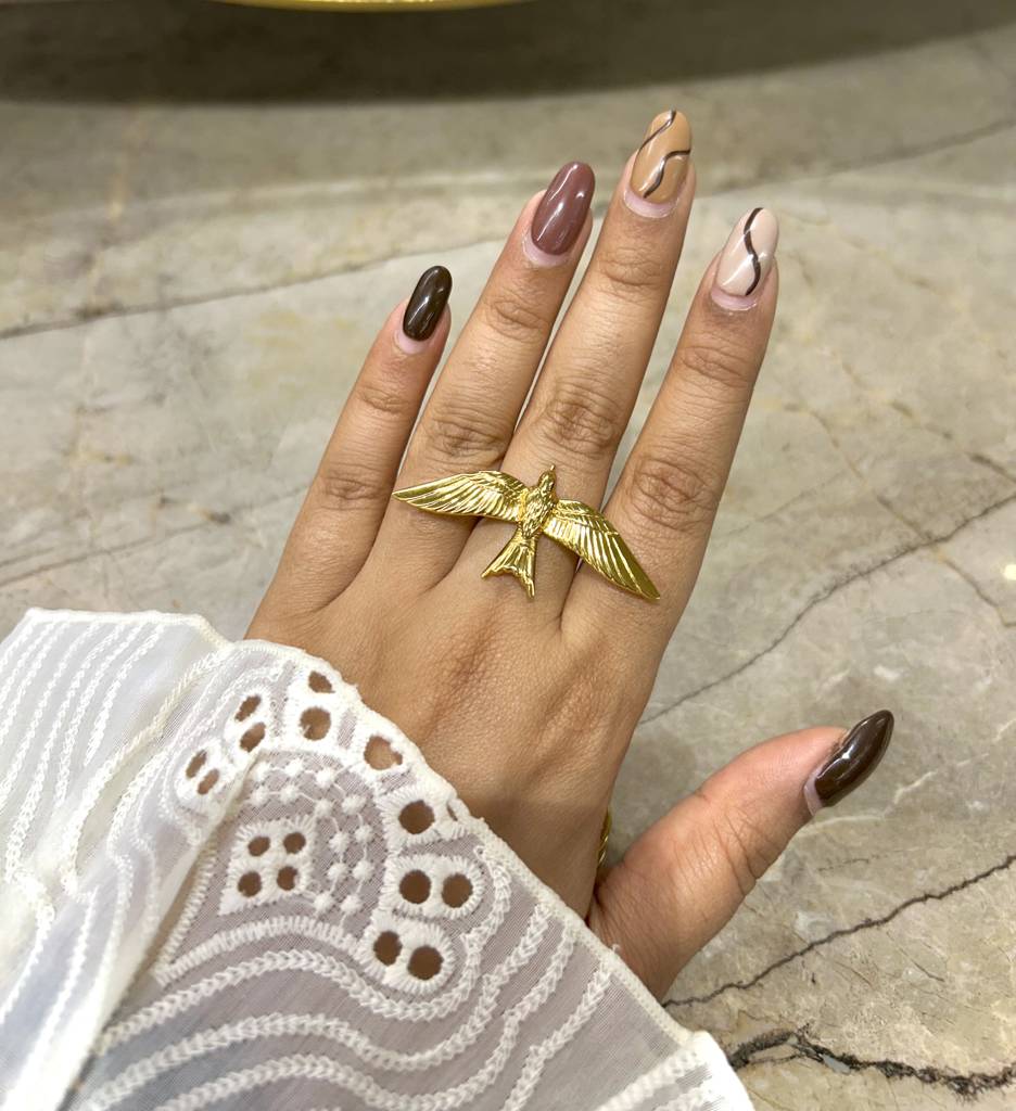 Bird Ring - Waterproof, 18K Gold Plated : SS_RING_BIRD_GOLD