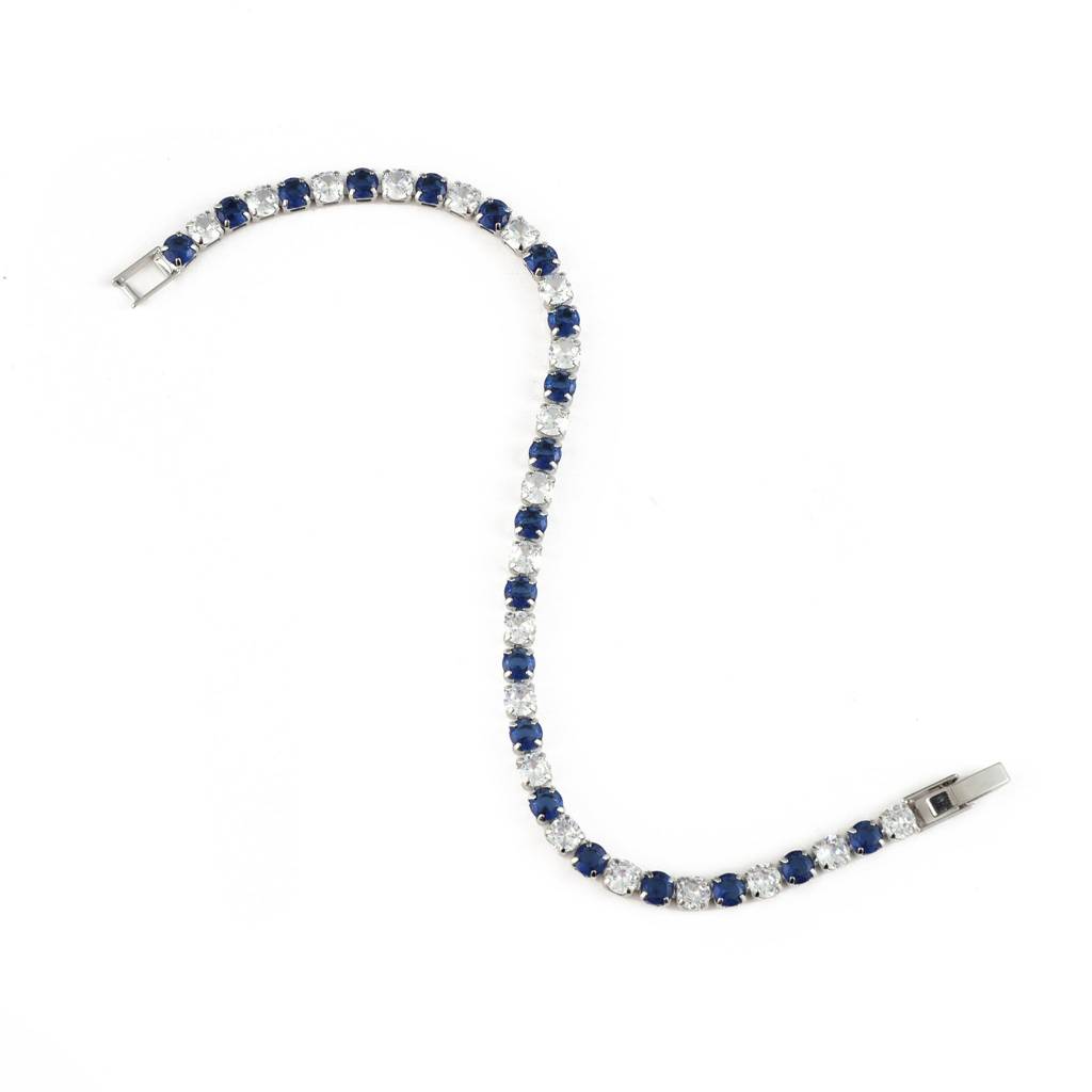 Two Tone Radiance Tennis Bracelet : MB1S0979-S-BU