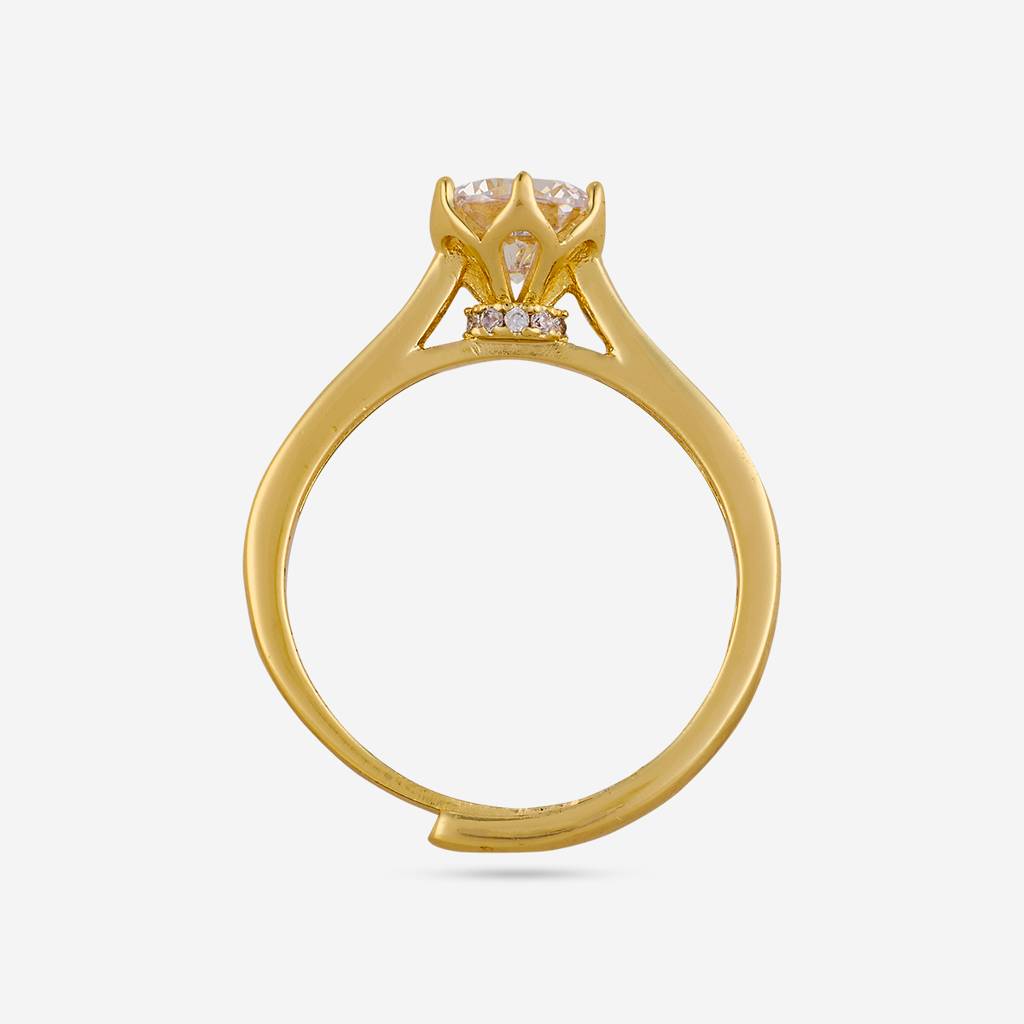 Gold Plated Casual Wear Trendy Zircon Finger Ring - 474316 : 474316