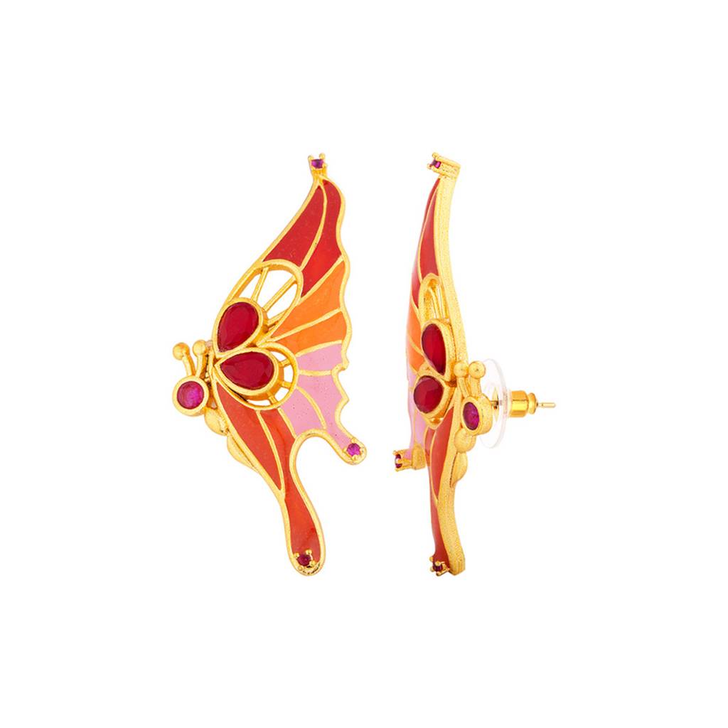 Butterfly Inspired Statement Earrings : 8905124065770