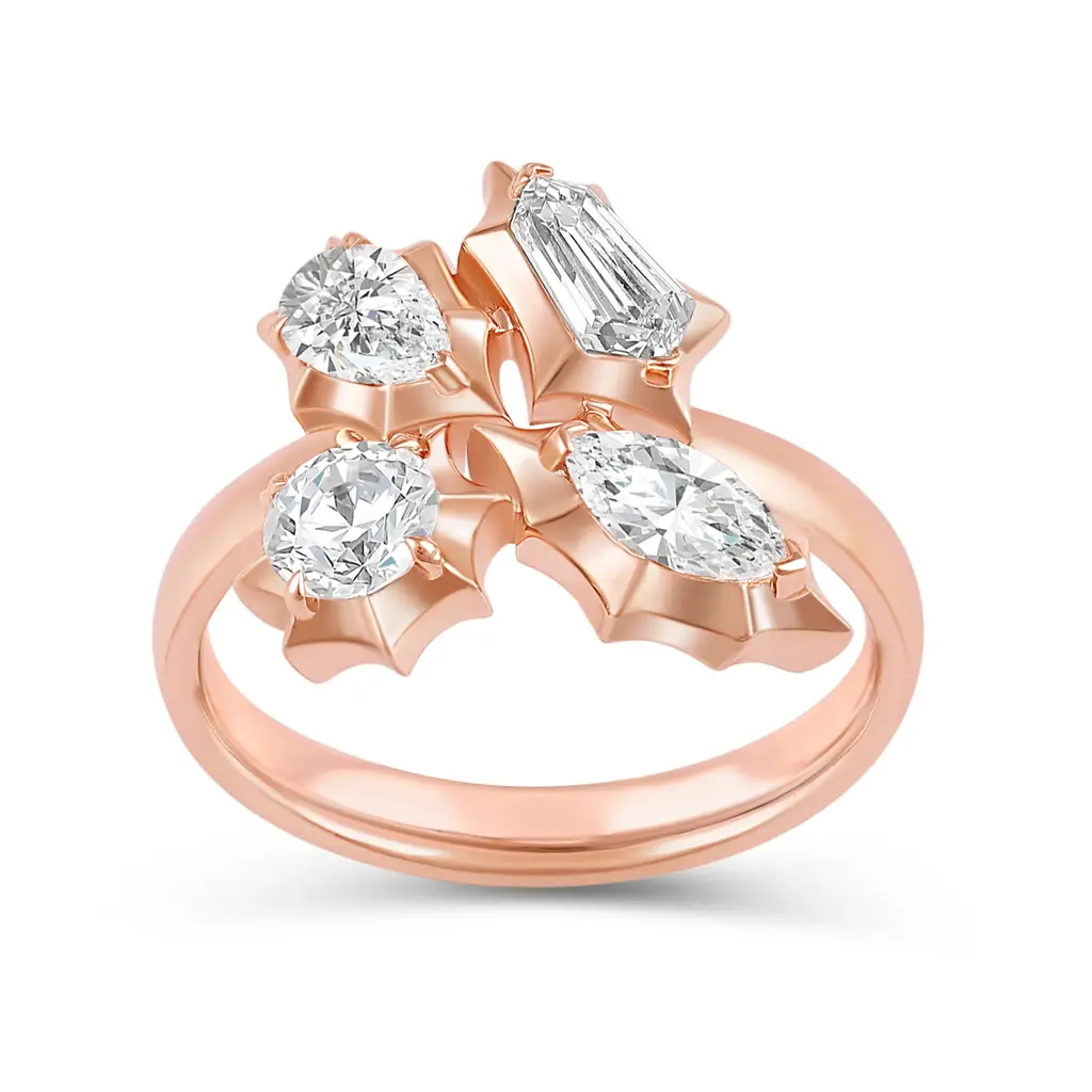 Isera Lab Grown Diamond Cocktail Ring : LGDRG59CC_14K_PG