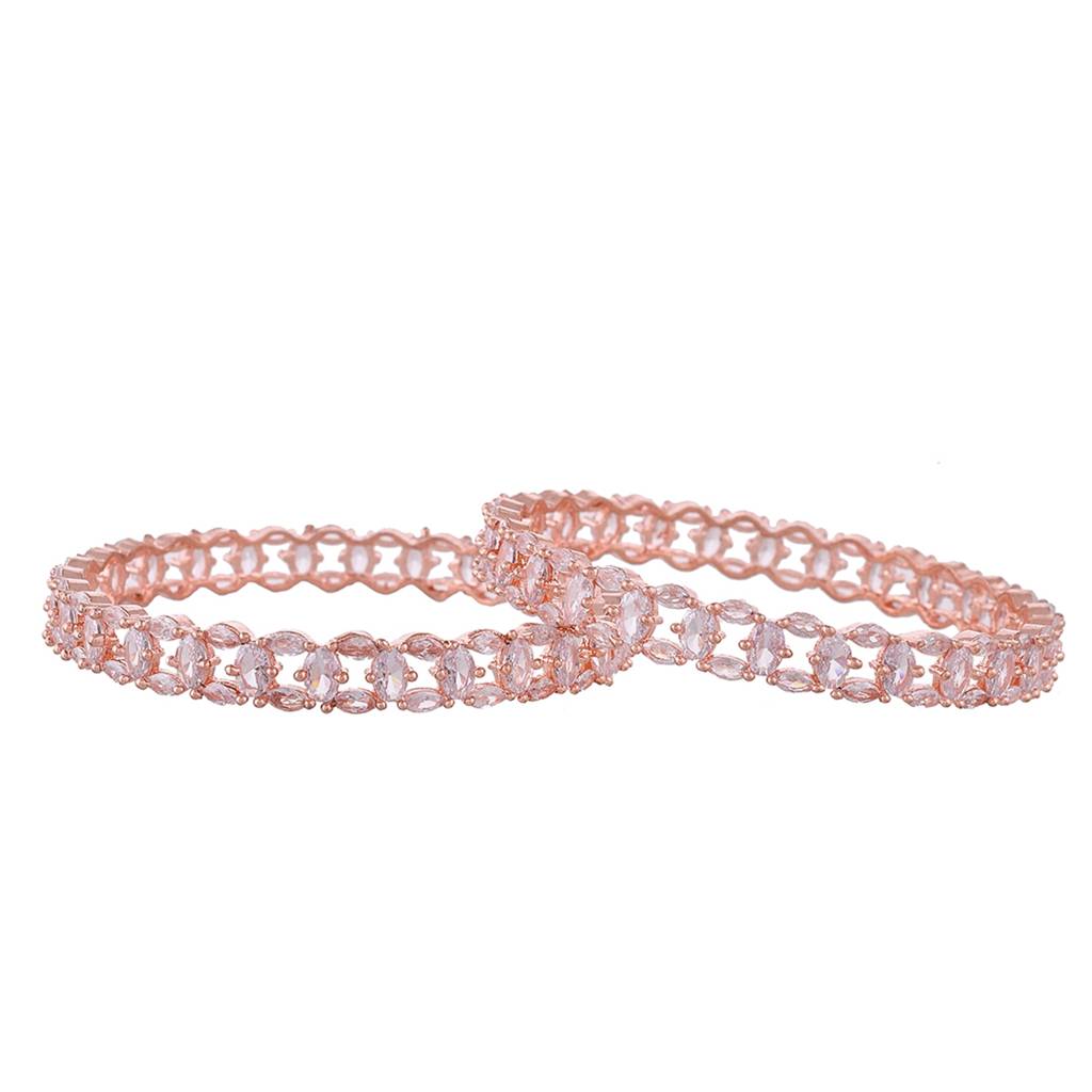 Sparkling Elegance White Oval Cut Cz Bracelets : 8905124523546