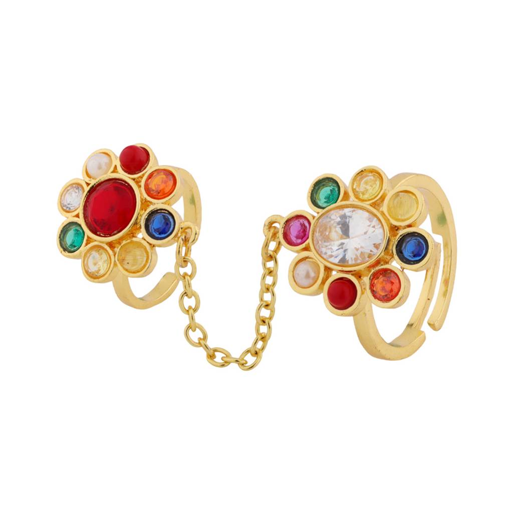 Navratna Galaxy Of Gems Knuckle Ring : 8905124570717