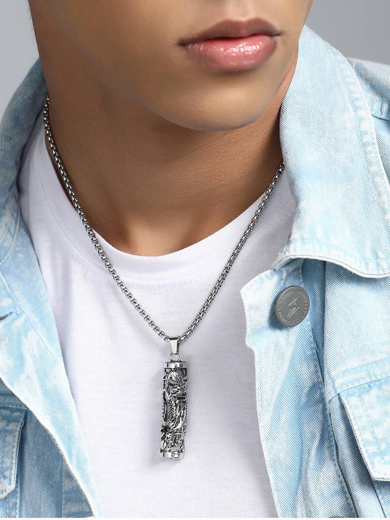 Men'S The Slayer Pendant Necklace - Metallic Silver : FAPD1176