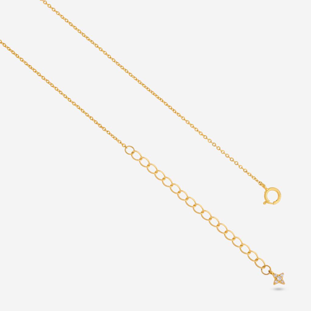 Pearl Gold Plated - Office Wear Silver Chain Pendant - 466612 : 466612